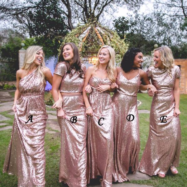 Rose Gold Glam" - Pick Up Rose Gold Sequin Dress Rose Gold Glam" - Pick Up Rose Gold Sequin Dress
