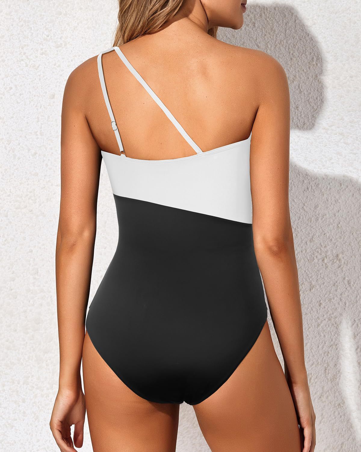 OmbreSwim - One Shoulder One Piece Swimsuit for Women Tummy Control Bathing Suits