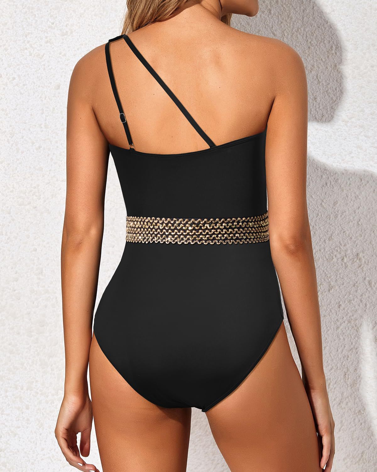 OmbreSwim - One Shoulder One Piece Swimsuit for Women Tummy Control Bathing Suits