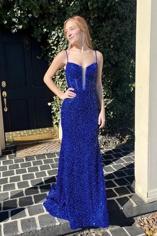 Glitter Sheath Strapless Straps Sleeveless Pleated Illsion Back Zipper Floor Length Prom Dresses Dress Formal Evening Gown with Train