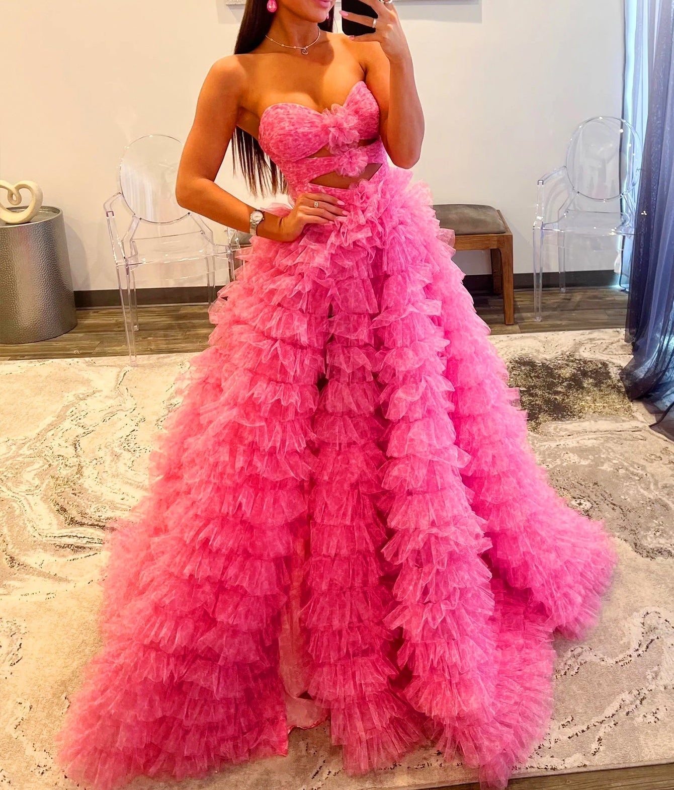 badgley mischka pink dress New With Tags Blush Silk Gown Size 14 Color:Red orange 94=handle1=Coffee Table=chantilly-whitewashed-coffee-table-with-drawers Crafted from a shell Ball Gown Off-the-shoulder Floor