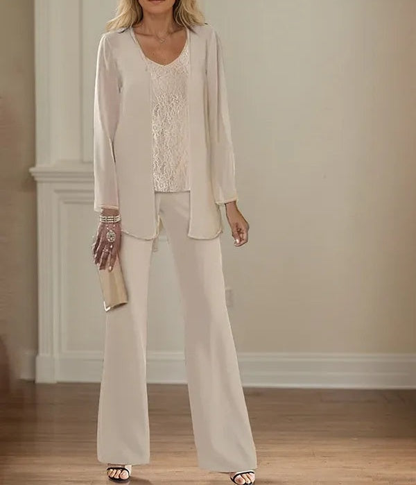 Chiffon Mother of the Bride Pantsuits with Jacket