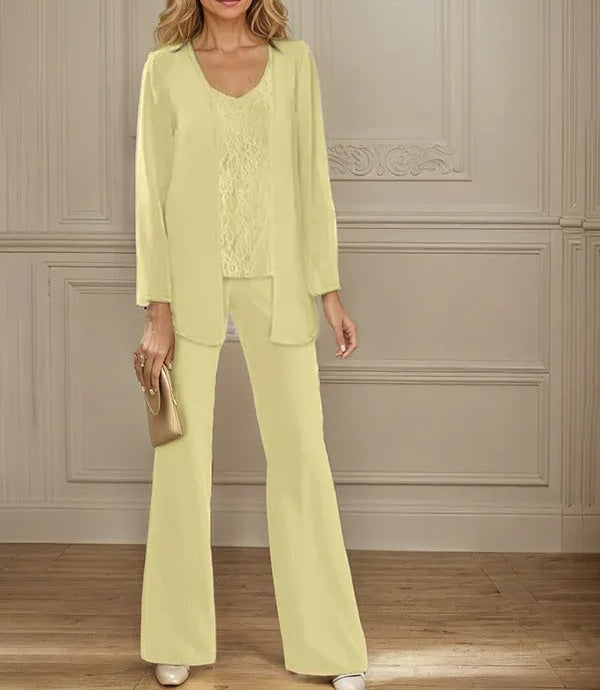 Chiffon Mother of the Bride Pantsuits with Jacket