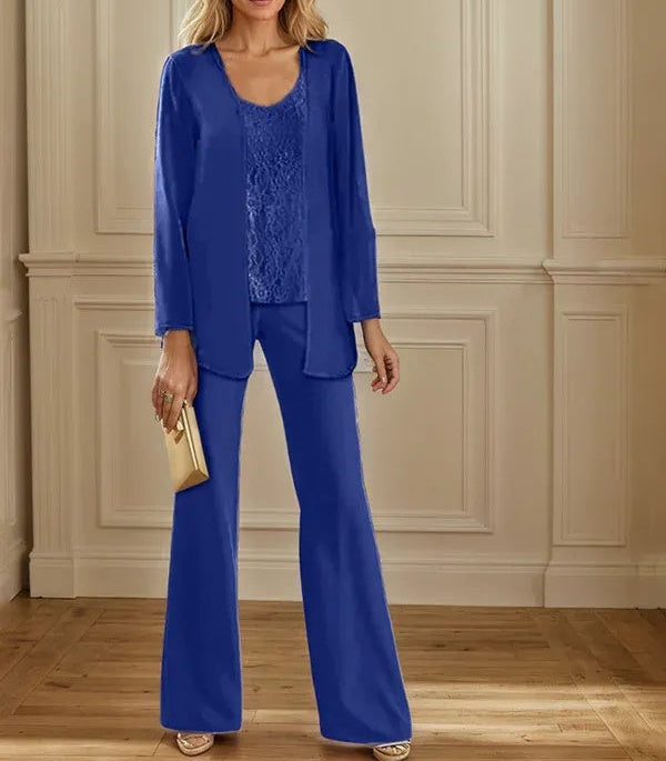 Chiffon Mother of the Bride Pantsuits with Jacket
