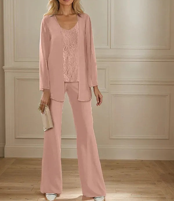 Chiffon Mother of the Bride Pantsuits with Jacket
