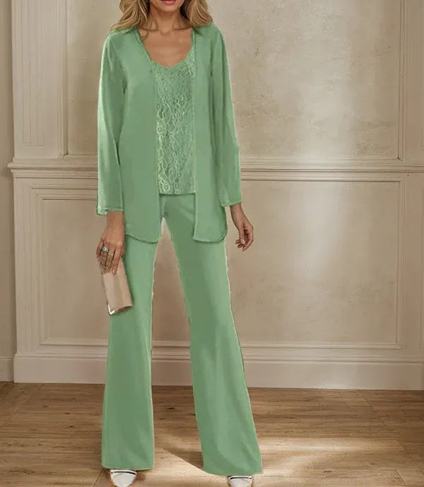 Chiffon Mother of the Bride Pantsuits with Jacket