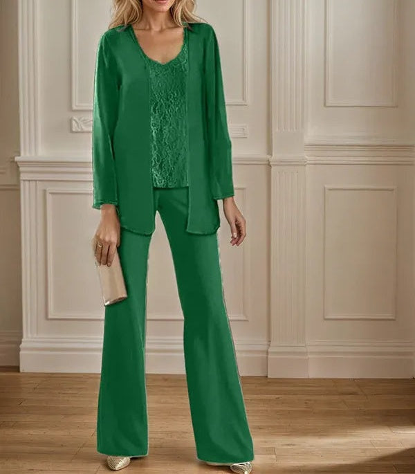 Chiffon Mother of the Bride Pantsuits with Jacket