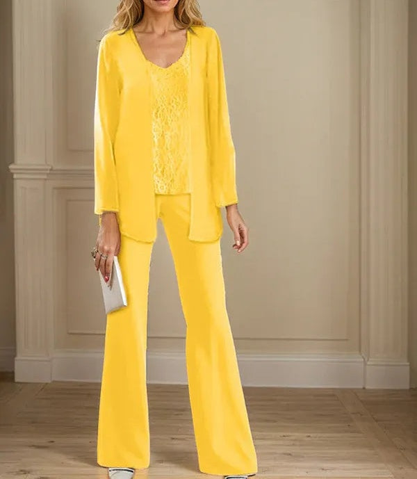 Chiffon Mother of the Bride Pantsuits with Jacket