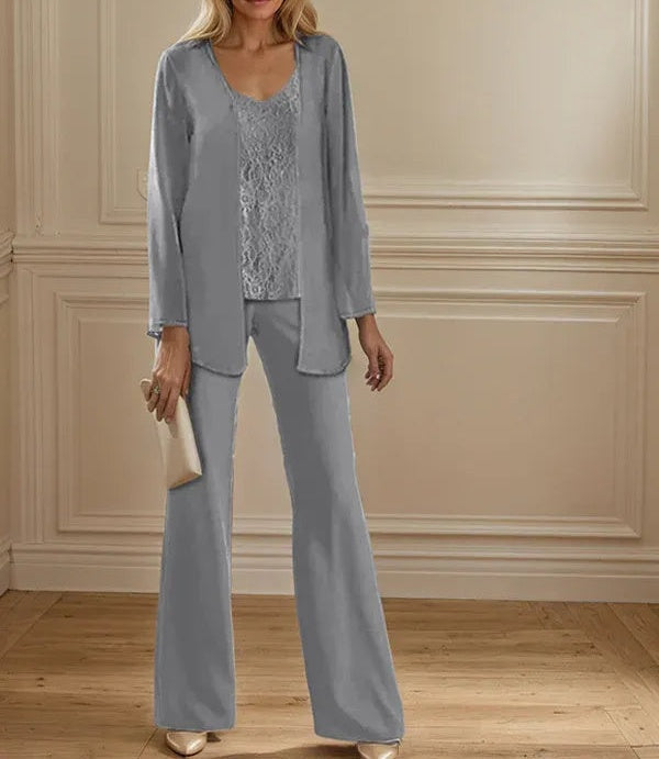 Chiffon Mother of the Bride Pantsuits with Jacket