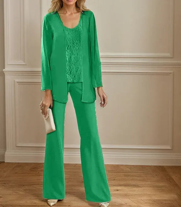 Chiffon Mother of the Bride Pantsuits with Jacket