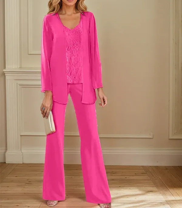 Chiffon Mother of the Bride Pantsuits with Jacket