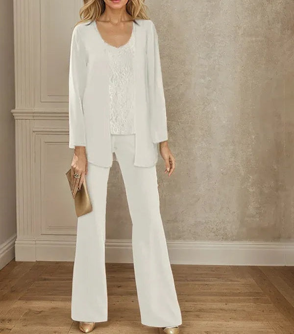Chiffon Mother of the Bride Pantsuits with Jacket