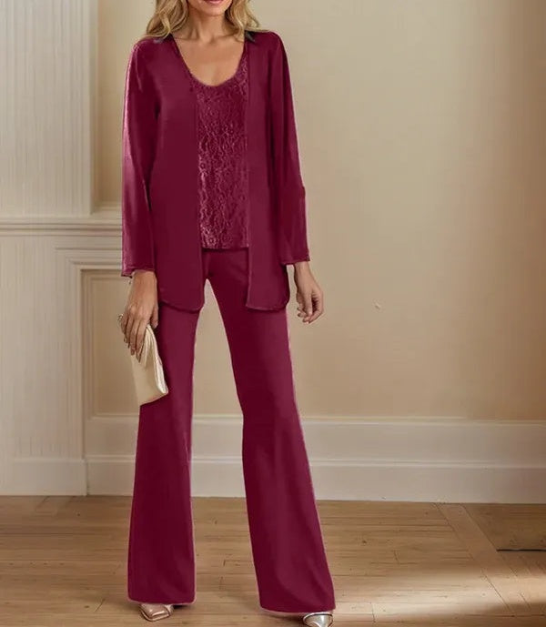 Chiffon Mother of the Bride Pantsuits with Jacket