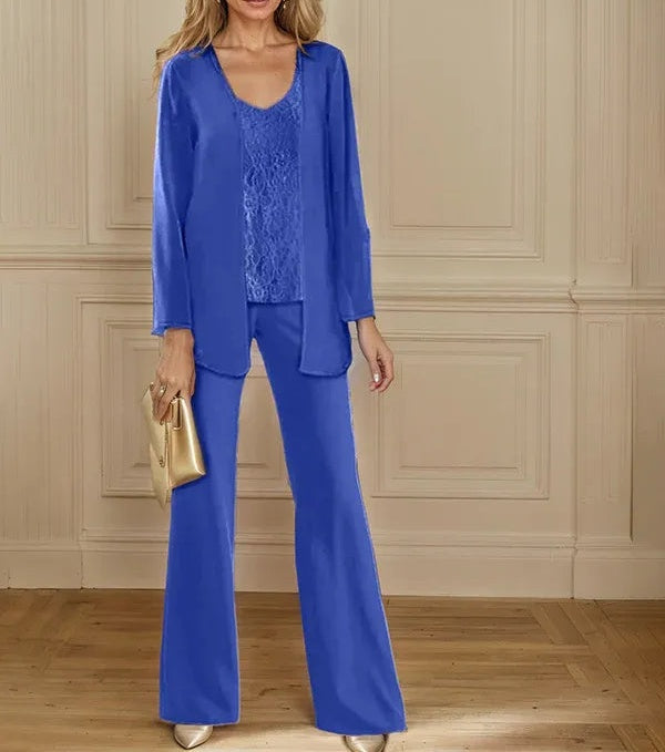 Chiffon Mother of the Bride Pantsuits with Jacket
