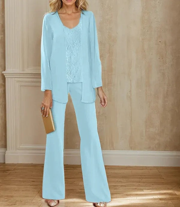 Chiffon Mother of the Bride Pantsuits with Jacket