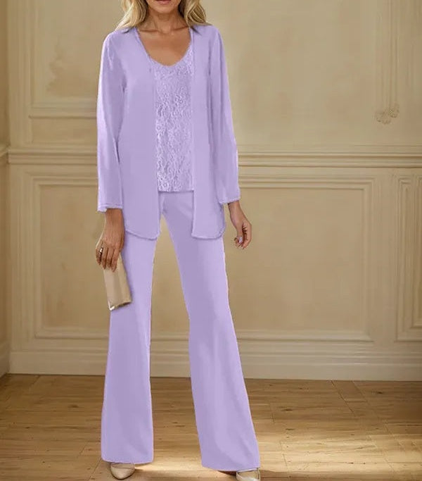 Chiffon Mother of the Bride Pantsuits with Jacket