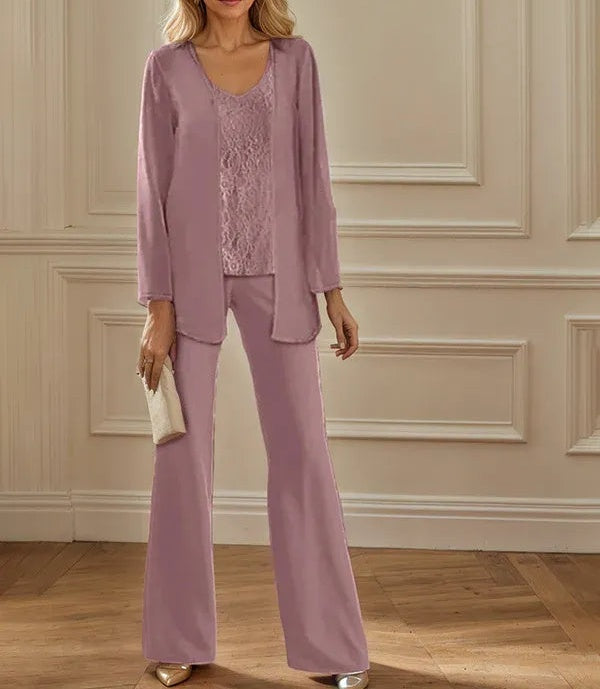 Chiffon Mother of the Bride Pantsuits with Jacket