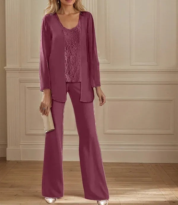 Chiffon Mother of the Bride Pantsuits with Jacket