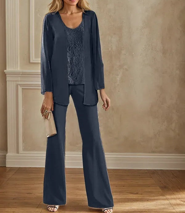 Chiffon Mother of the Bride Pantsuits with Jacket