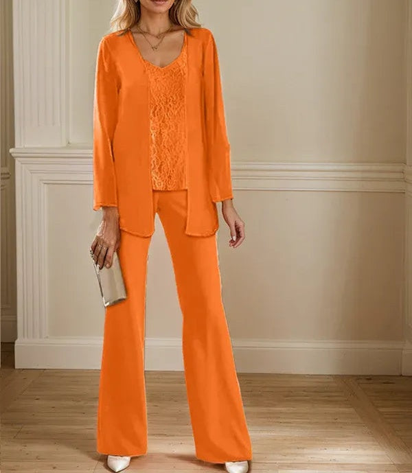 Chiffon Mother of the Bride Pantsuits with Jacket