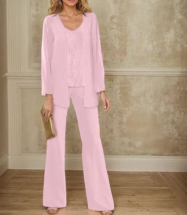 Chiffon Mother of the Bride Pantsuits with Jacket