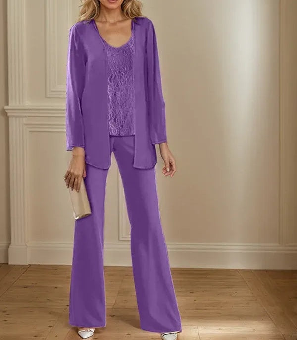 Chiffon Mother of the Bride Pantsuits with Jacket