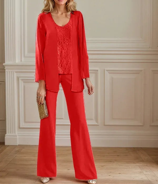 Chiffon Mother of the Bride Pantsuits with Jacket