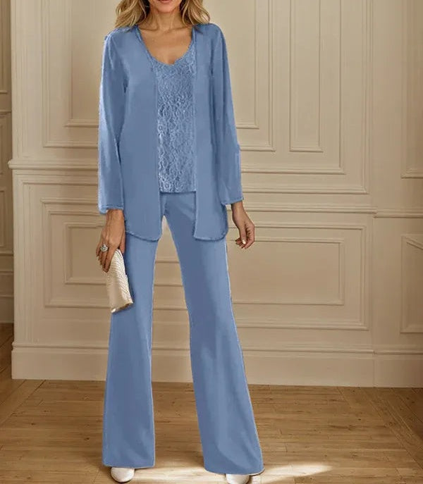 Chiffon Mother of the Bride Pantsuits with Jacket