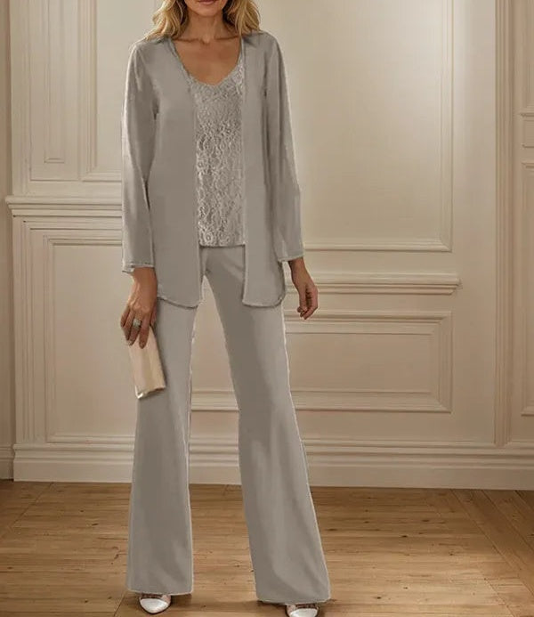 Chiffon Mother of the Bride Pantsuits with Jacket
