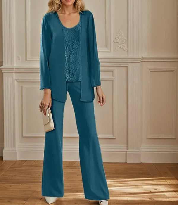 Chiffon Mother of the Bride Pantsuits with Jacket