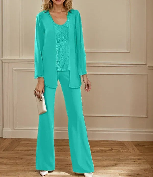 Chiffon Mother of the Bride Pantsuits with Jacket