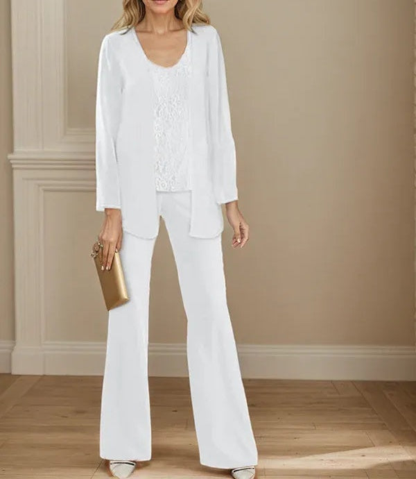 Chiffon Mother of the Bride Pantsuits with Jacket
