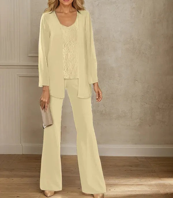 Chiffon Mother of the Bride Pantsuits with Jacket