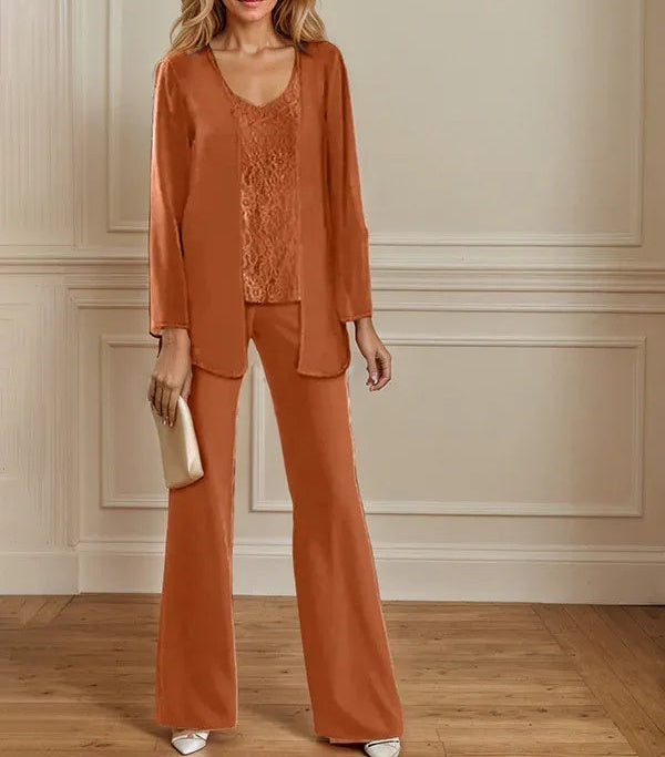 Chiffon Mother of the Bride Pantsuits with Jacket