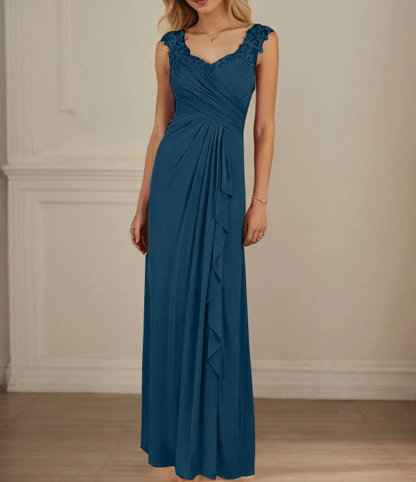 Champagne A-Line Sweetheart Neckline Pleated Mesh Dress