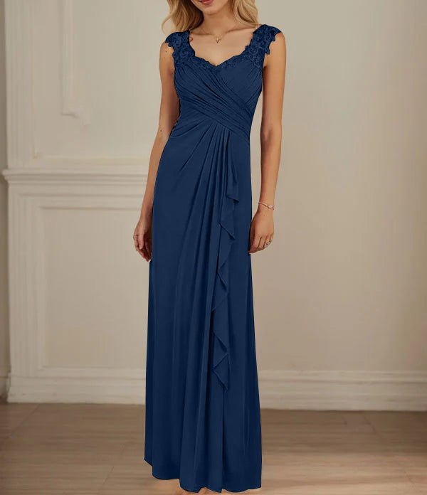 Champagne A-Line Sweetheart Neckline Pleated Mesh Dress