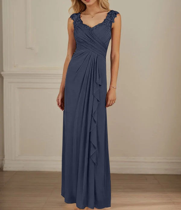 Champagne A-Line Sweetheart Neckline Pleated Mesh Dress