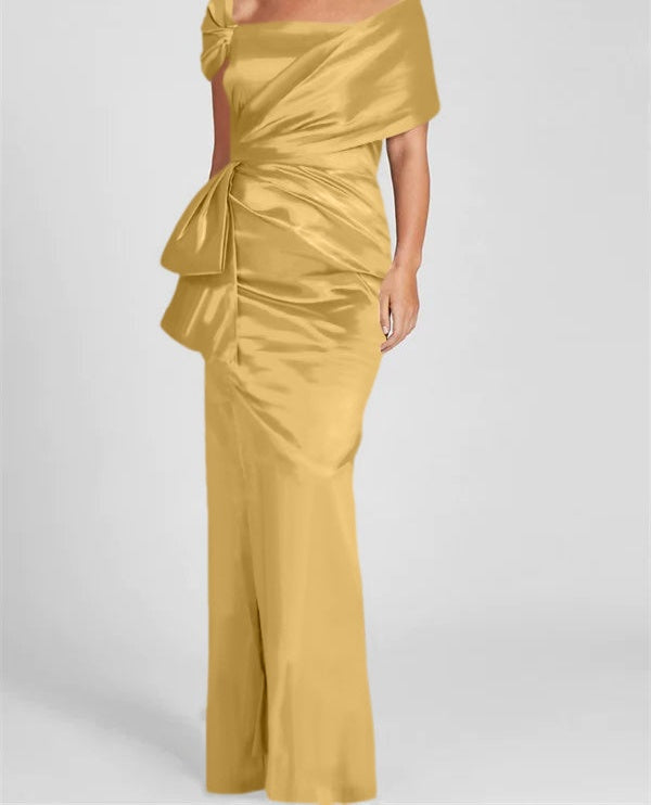 Sheath/Column Off-the-Shoulder Floor-Length Mother of the Bride Dresses