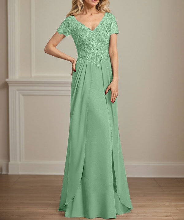 Separates Jumpsuit/Pantsuit Scoop Floor-Length Chiffon Mother of the Bride Dress With Sequins Beading