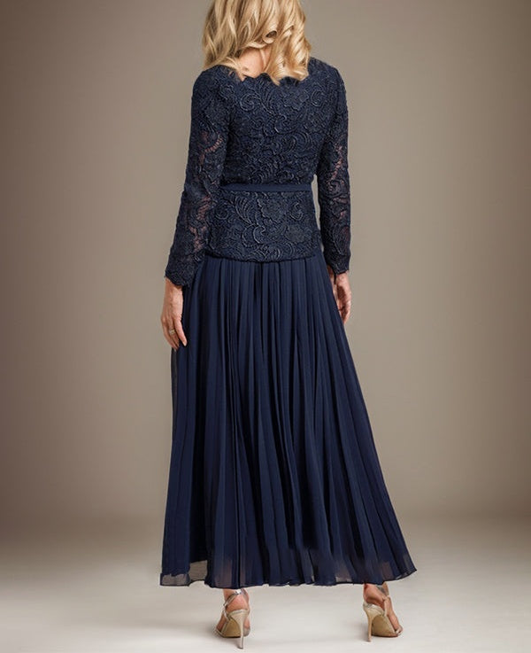 A-line Square Ankle-Length Chiffon Mother of the Bride Dress With Pleated