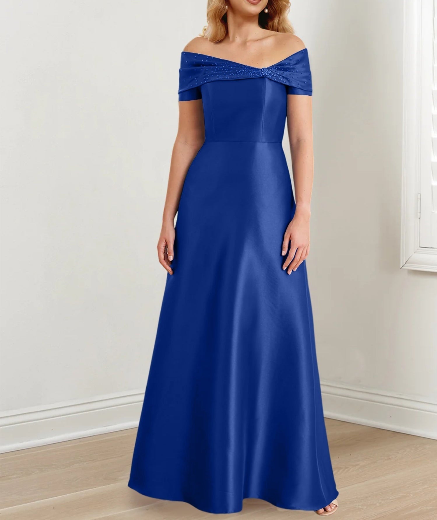 A-Line/Princess Off-the-Shoulder Floor-Length Mother of the Bride Dresses