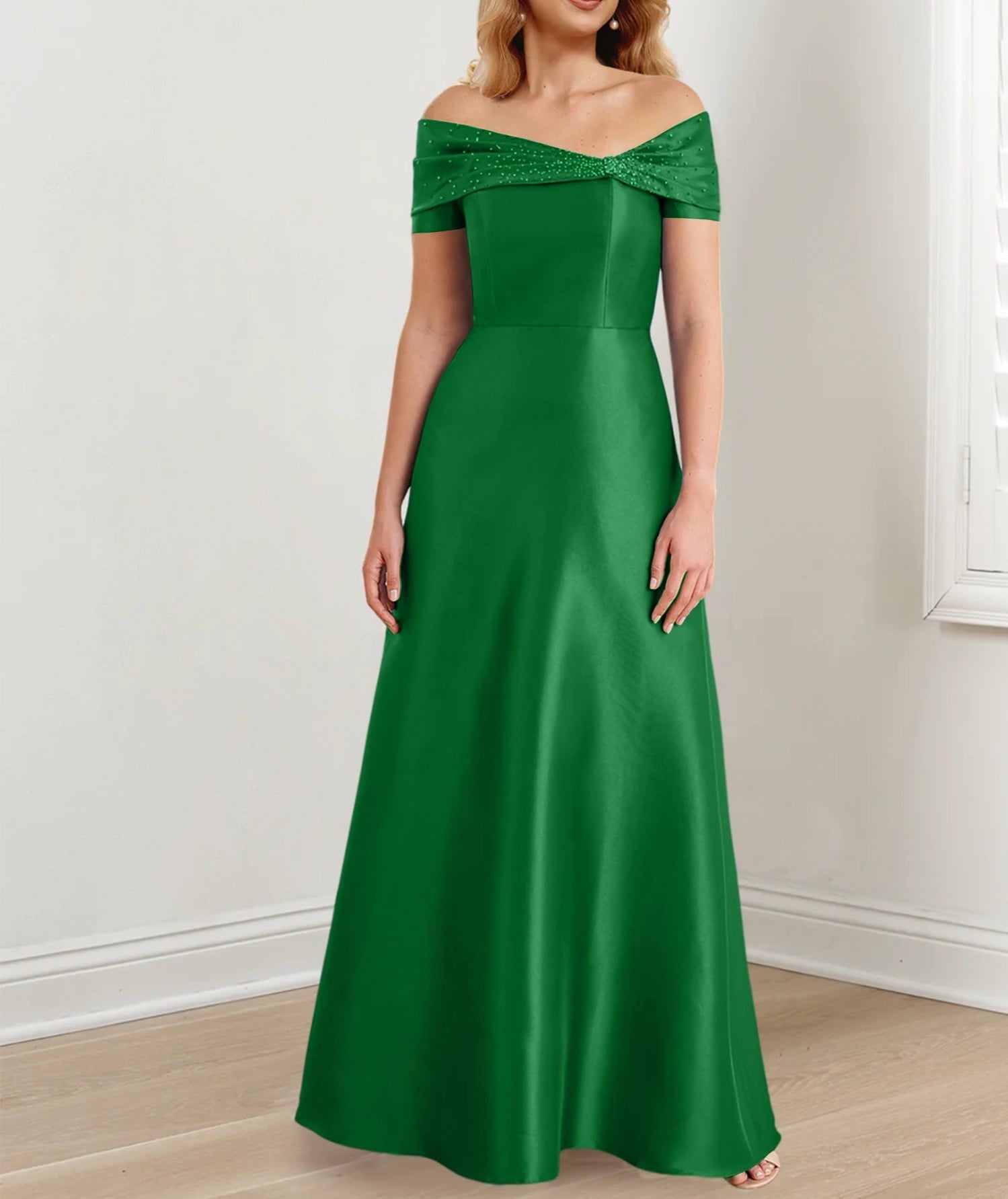 A-Line/Princess Off-the-Shoulder Floor-Length Mother of the Bride Dresses