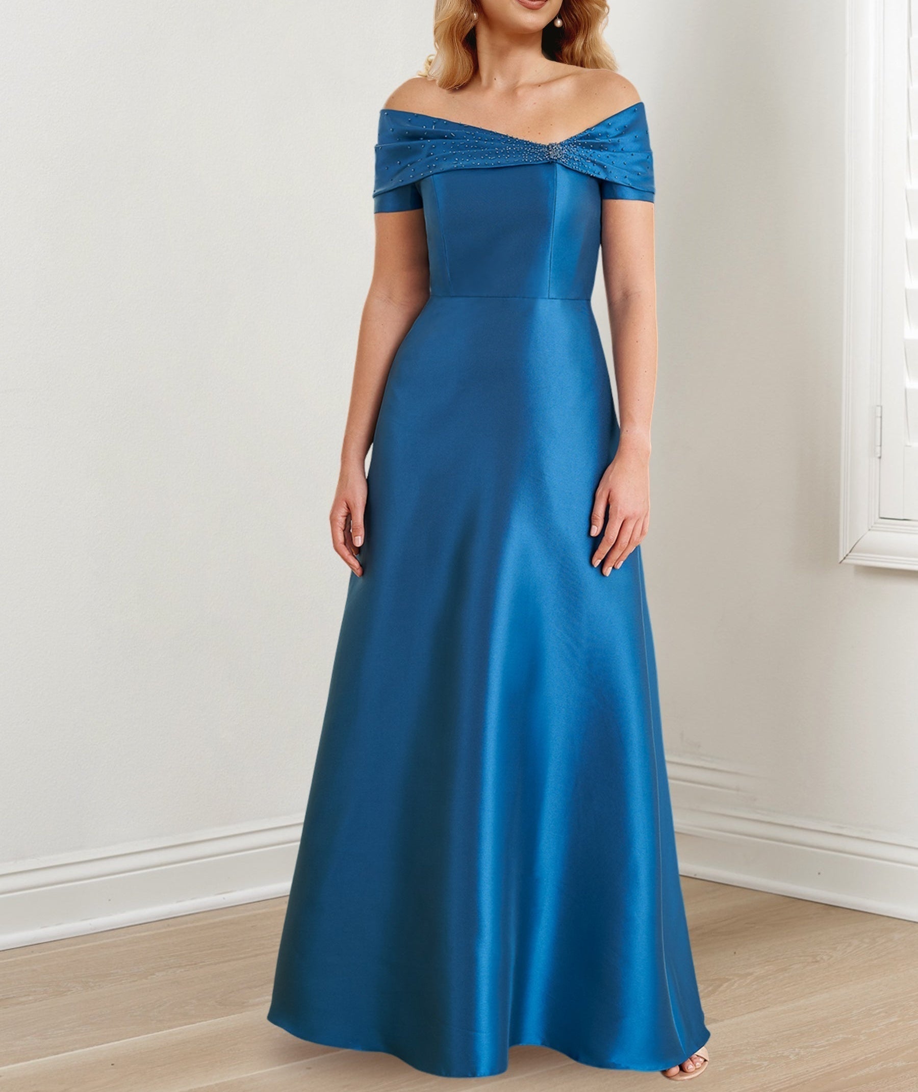A-Line/Princess Off-the-Shoulder Floor-Length Mother of the Bride Dresses