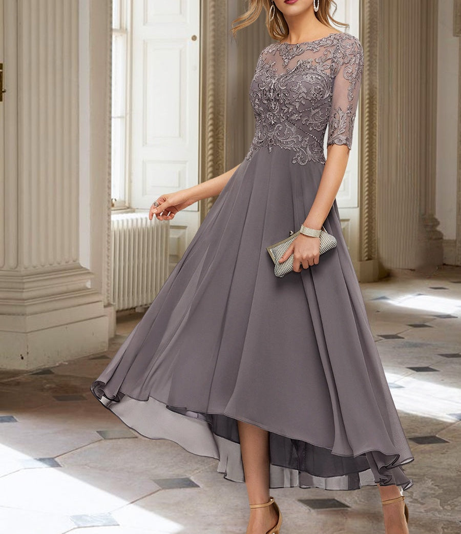 A-Line/Princess Half Sleeves Mother of the Bride Dresses with Applique