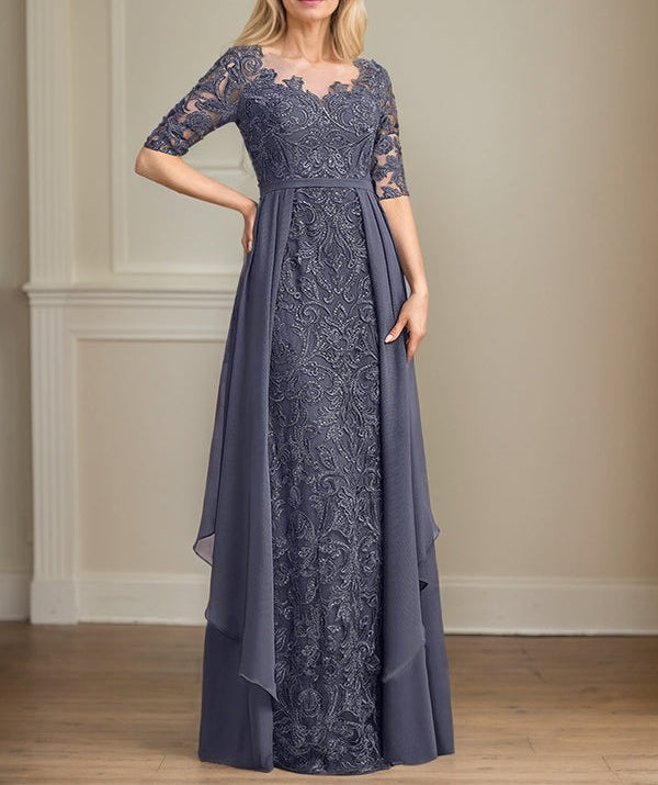 Chiffon Lace Maxi Dress