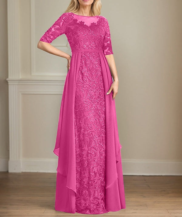 Chiffon Lace Maxi Dress