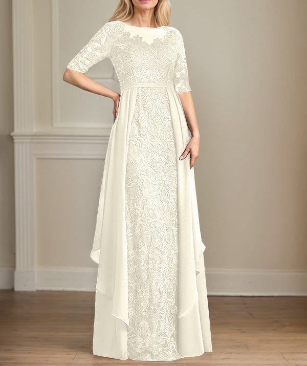 Chiffon Lace Maxi Dress