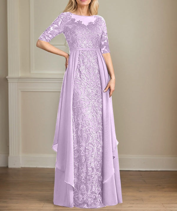 Chiffon Lace Maxi Dress