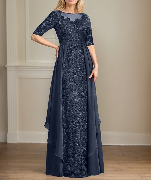 Chiffon Lace Maxi Dress