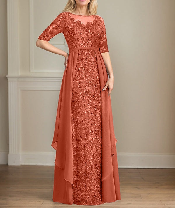 Chiffon Lace Maxi Dress